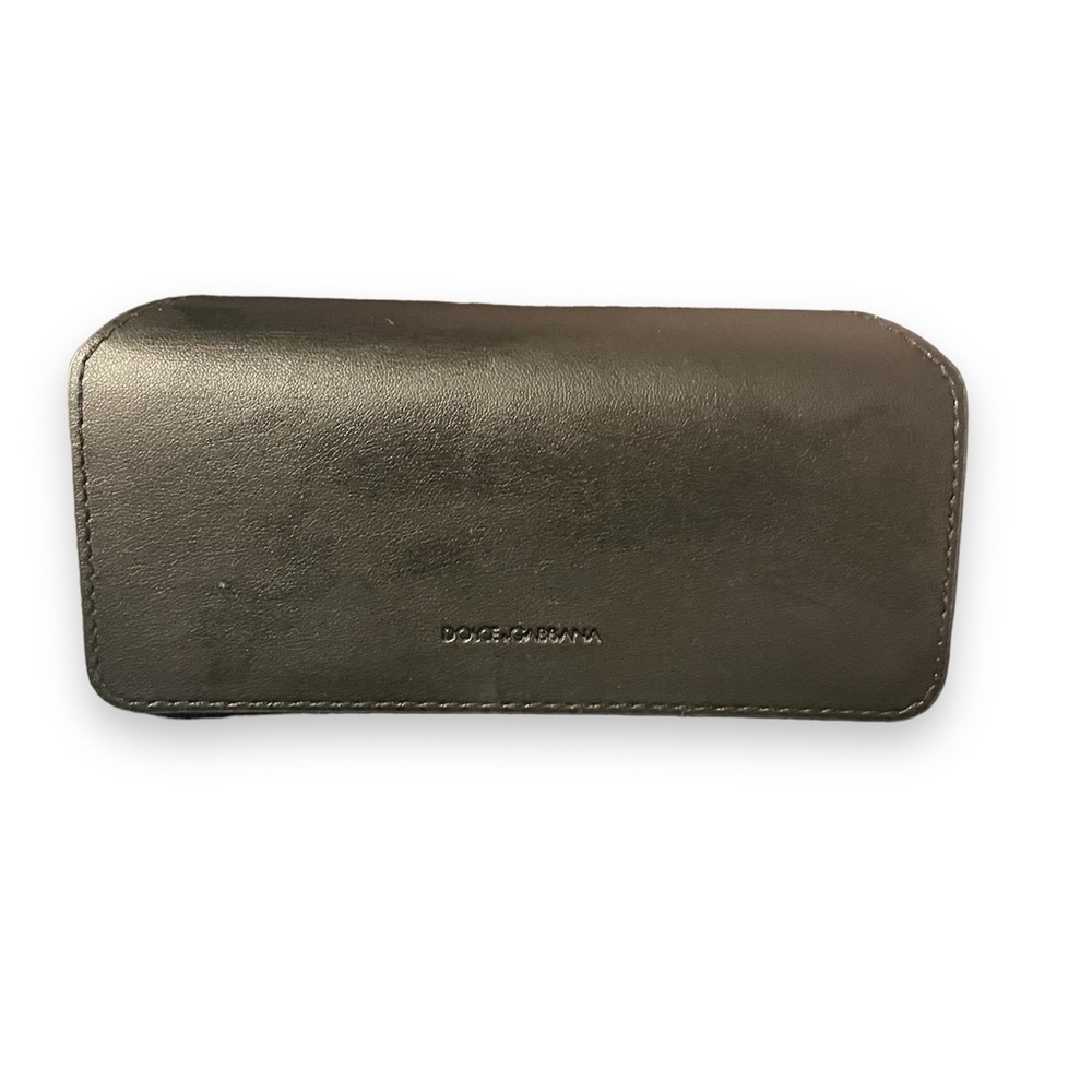 DOLCE & GABBANA BLACK LEATHER FLAP CASE POUCH EYEGLASSES SUNGLASSES